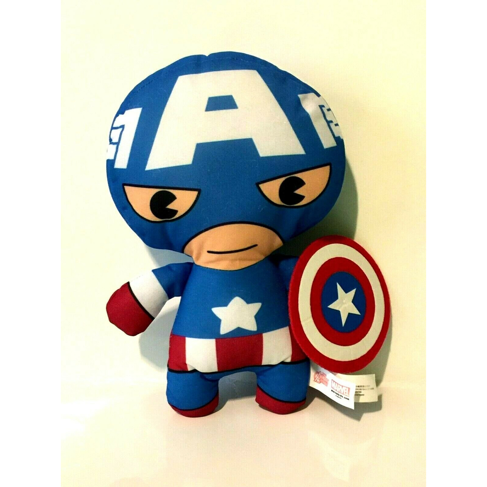 Marvel Avengers Assemble Kids Captain America 11" Plush Stuffed Disney EUC